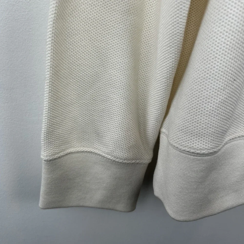 Daniel Cremieux Signature Sweater Mens XL 1/4 Zip Ivory Casual Resort Golf Vaca